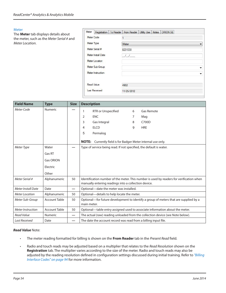 Badger Meter ReadCenter User Manual | Page 54 / 112