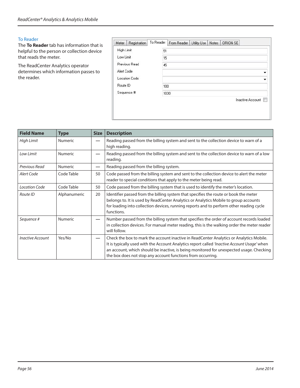 Badger Meter ReadCenter User Manual | Page 56 / 112