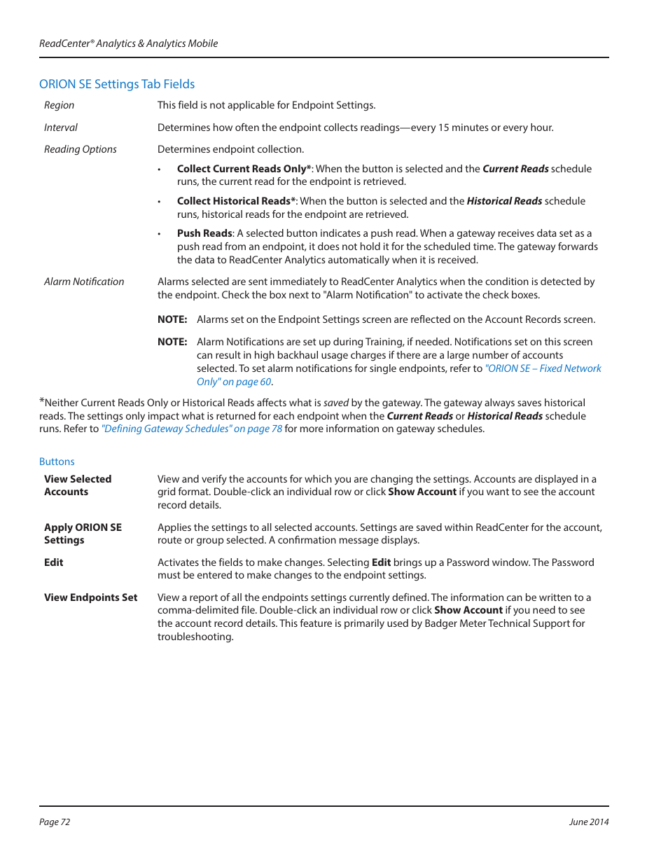 Badger Meter ReadCenter User Manual | Page 72 / 112