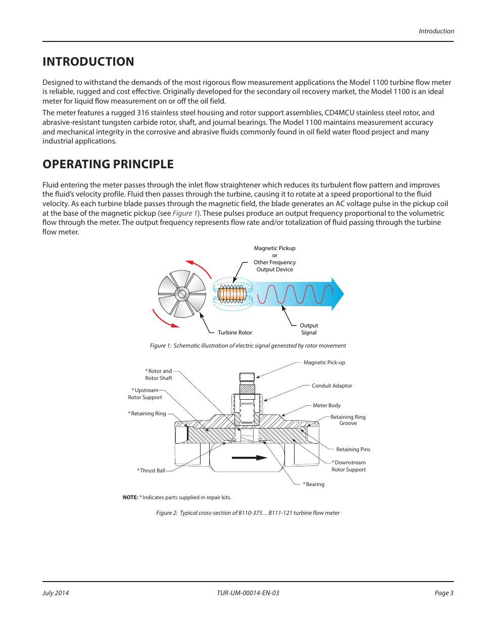 Introduction, Operating principle | Badger Meter 1100 User Manual | Page 3 / 12