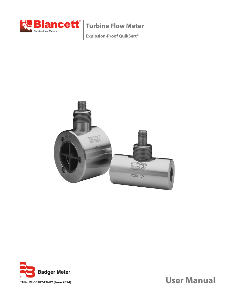 Badger Meter QuikSert User Manual | 12 pages