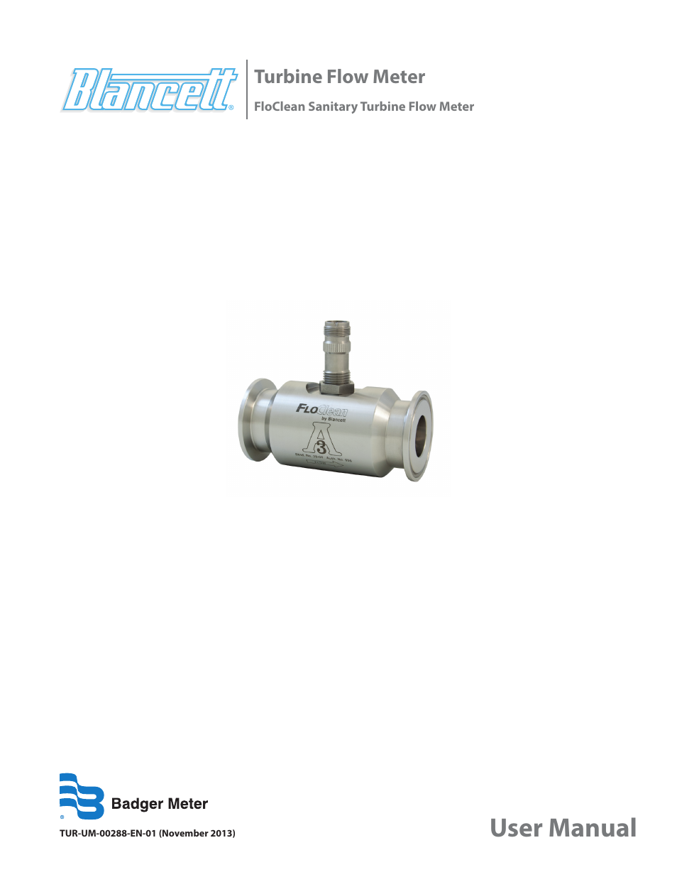 Badger Meter 3-A Sanitary User Manual | 20 pages