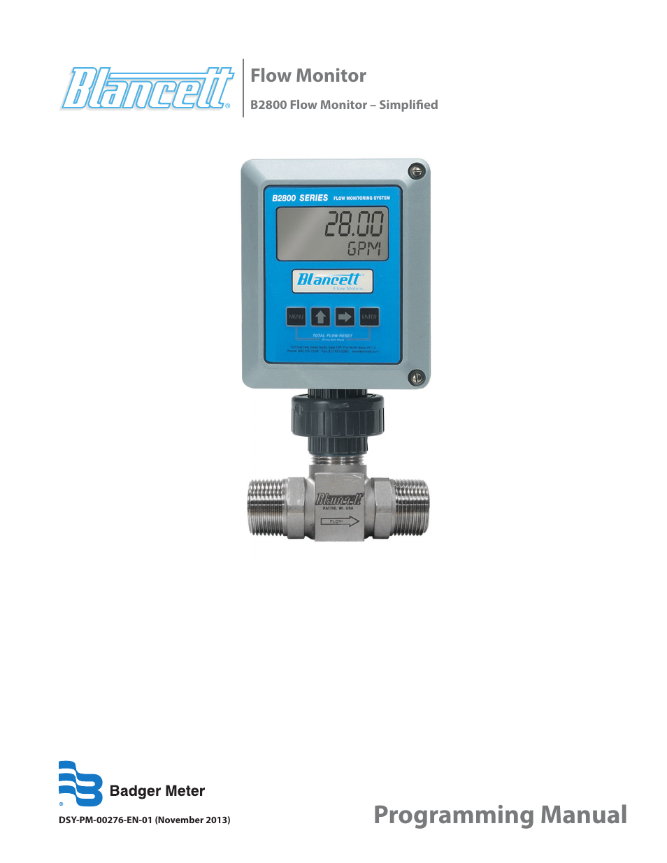 Badger Meter B2800 User Manual | 16 pages