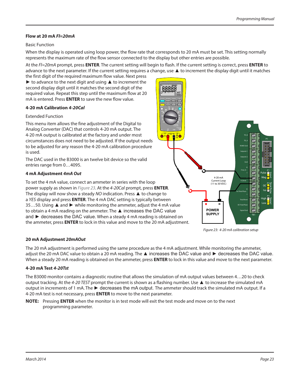 Power supply | Badger Meter B3000 User Manual | Page 23 / 52
