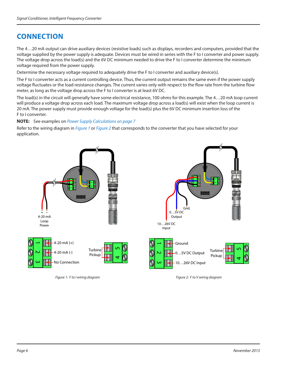 Connection, Connection 6 | Badger Meter Converters User Manual | Page 6 / 12