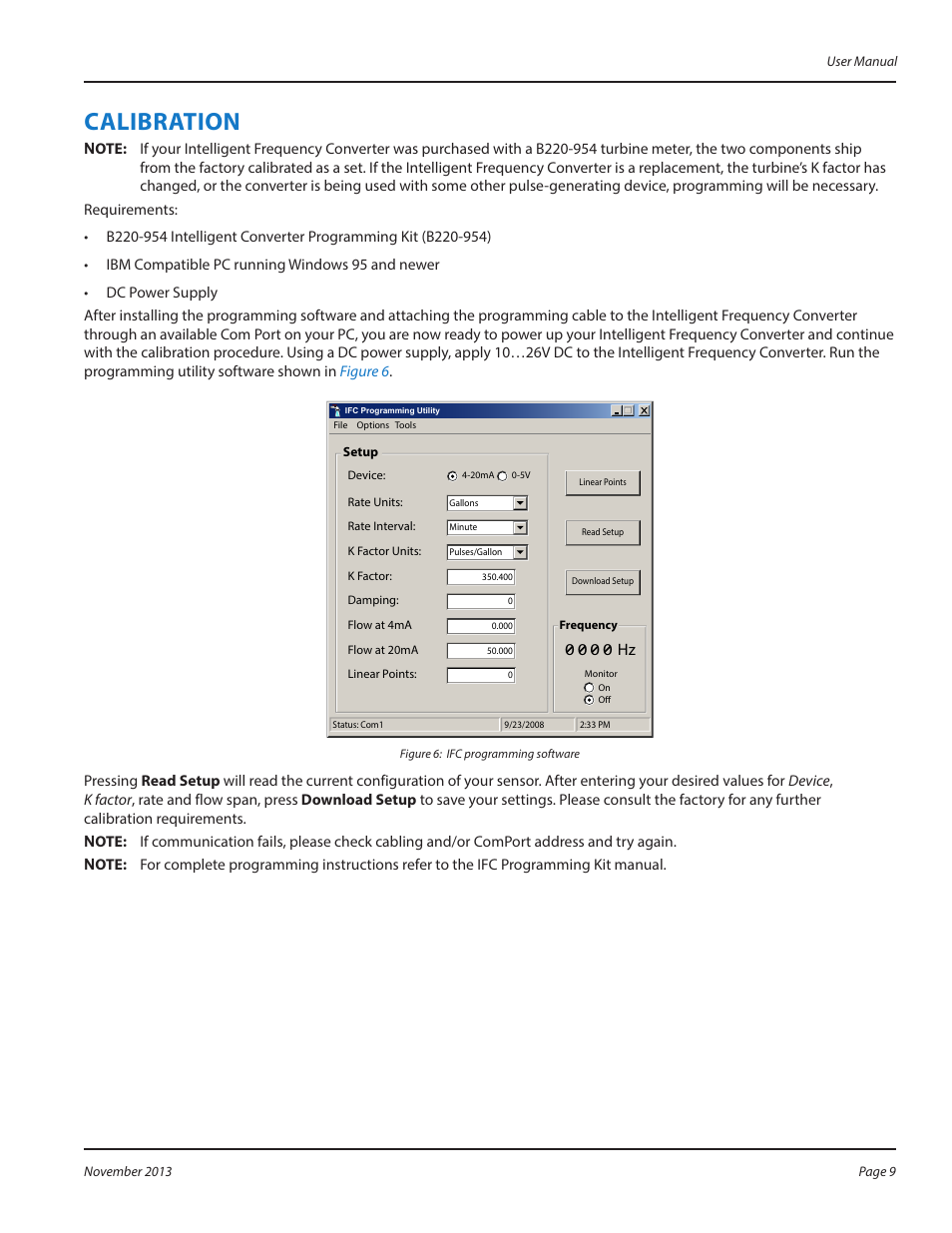 Calibration, 0 0 0 0 hz | Badger Meter Converters User Manual | Page 9 / 12