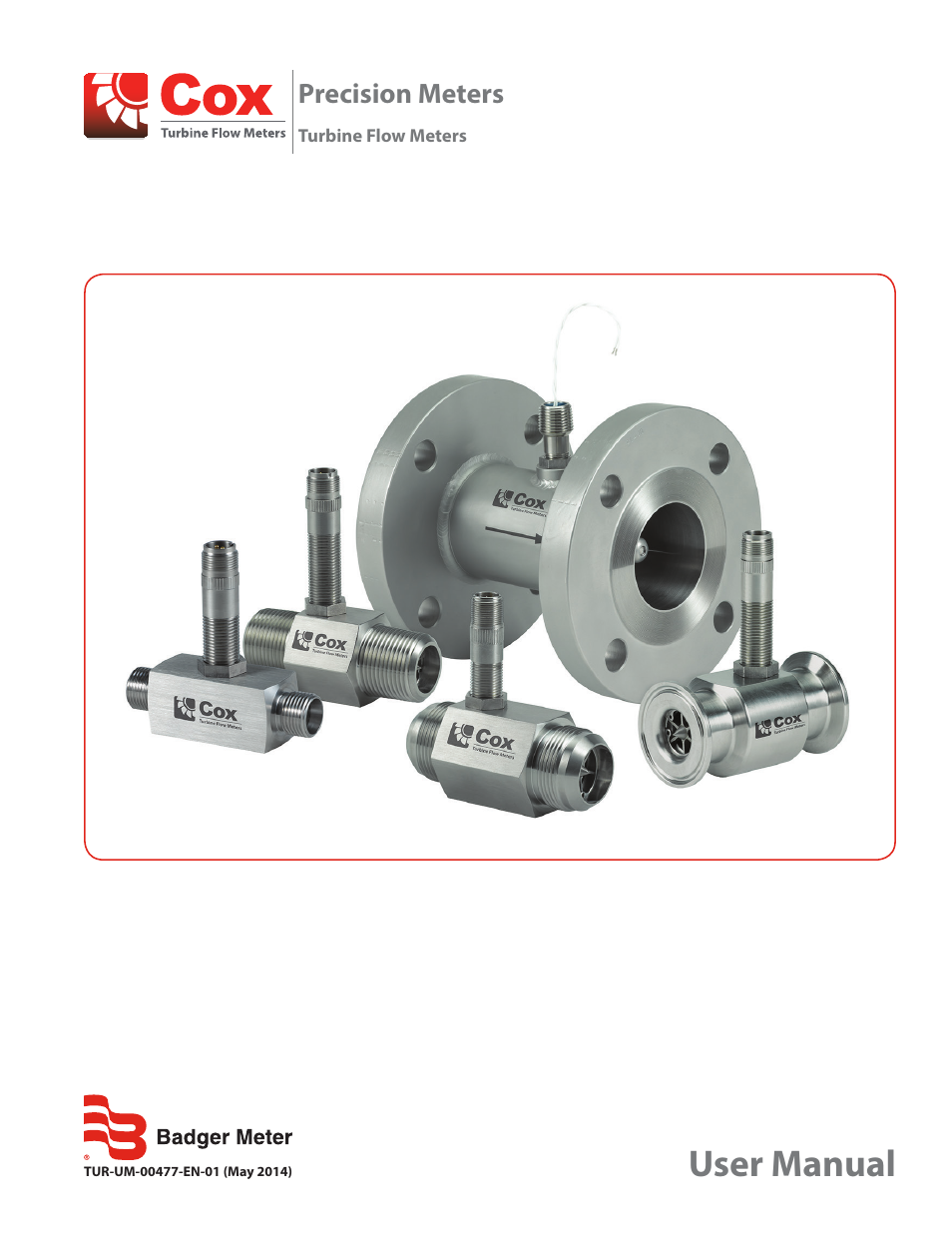 Badger Meter Cox Precision Turbine Meters User Manual | 24 pages