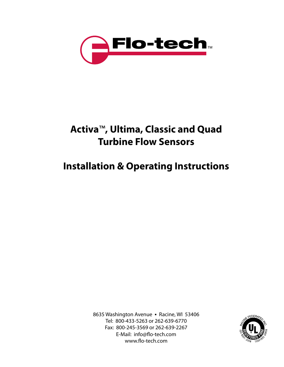 Badger Meter Turbine Flow Meters (Hydraulic Fluids) User Manual | 20 pages