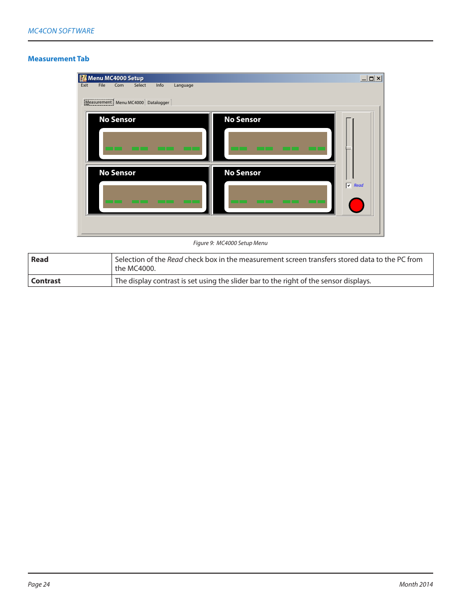 No sensor | Badger Meter MC4000 Diagnostic Test Equipment User Manual | Page 24 / 34
