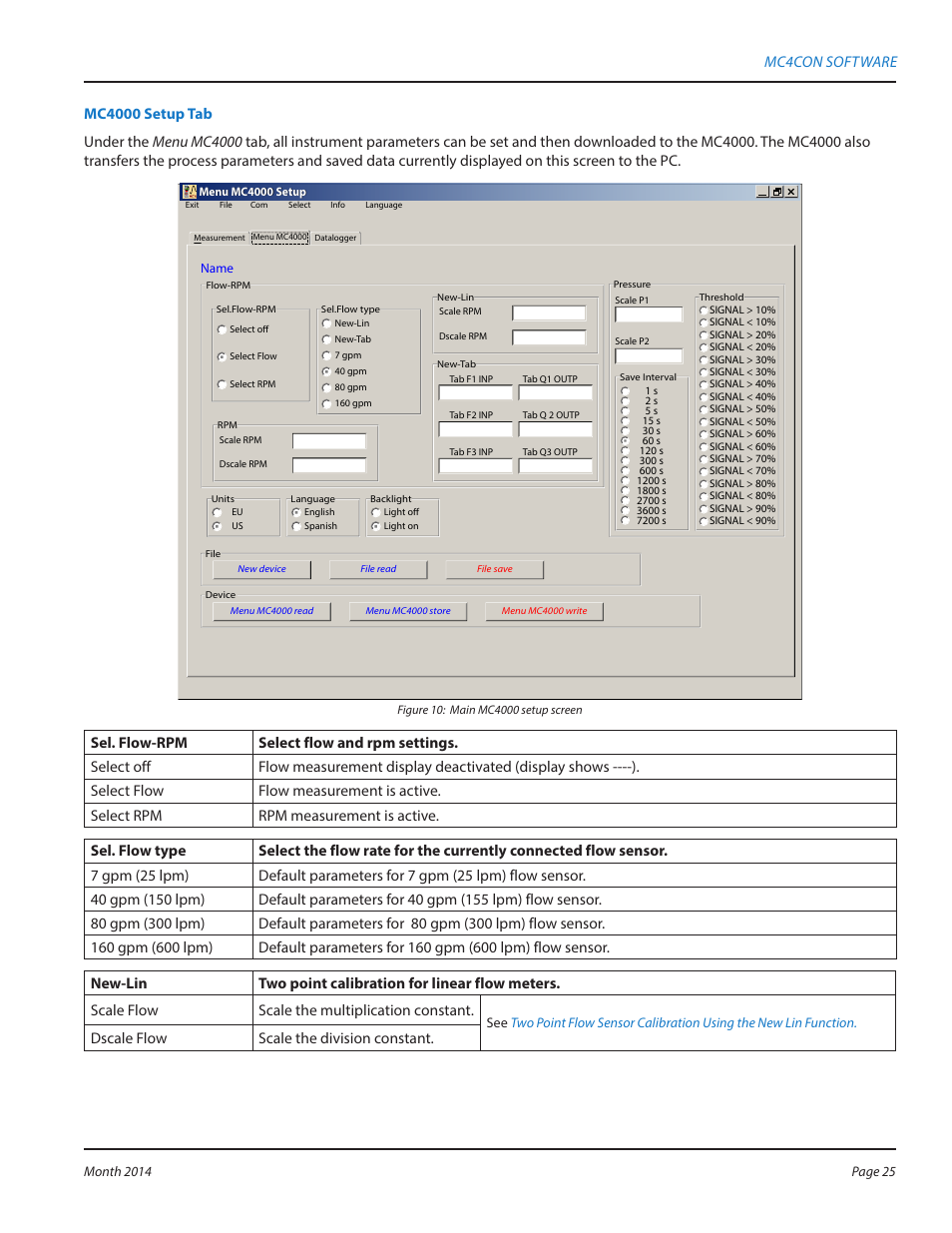 Dscale flow scale the division constant | Badger Meter MC4000 Diagnostic Test Equipment User Manual | Page 25 / 34