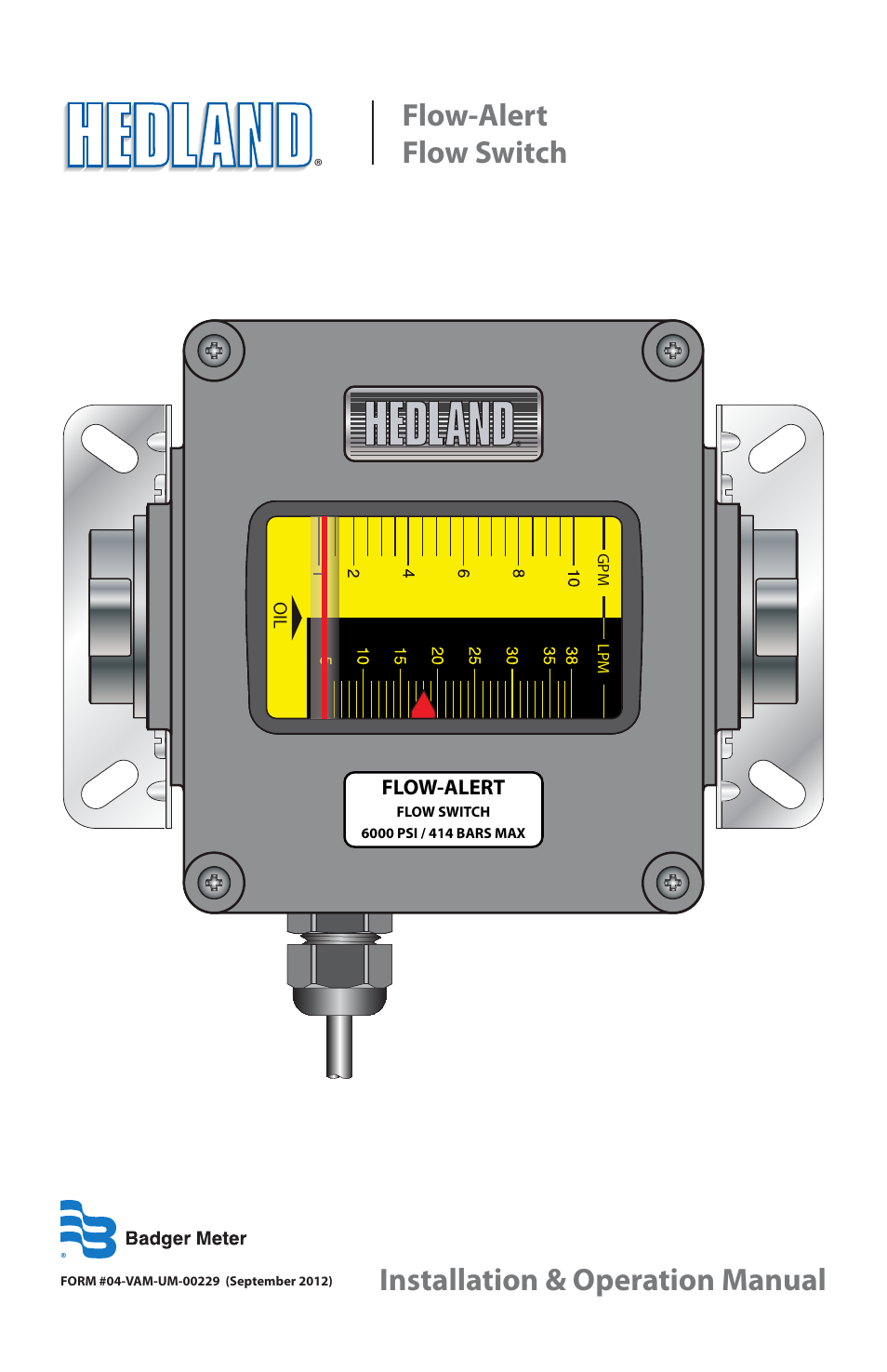Badger Meter Flow-Alert Reed Switch User Manual | 28 pages