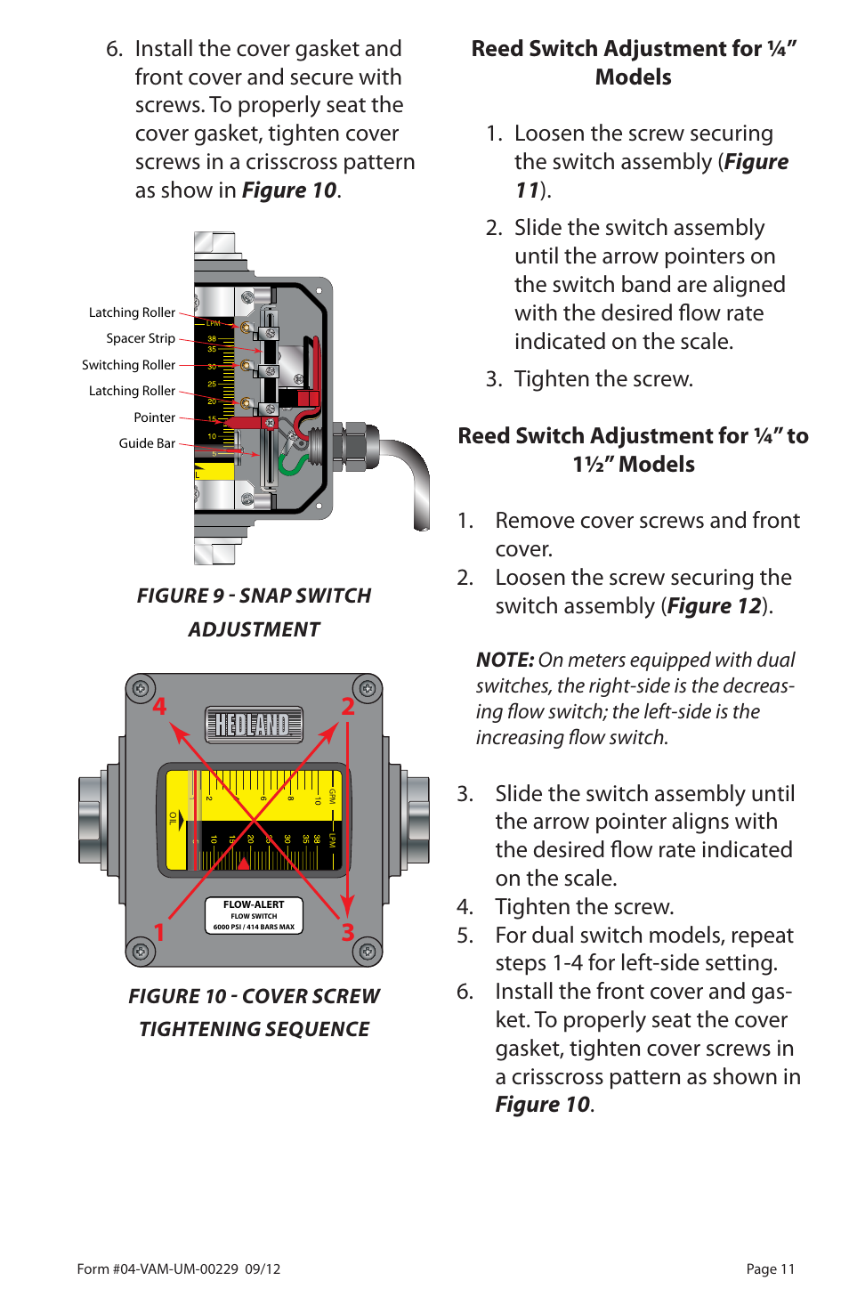 Badger Meter Flow-Alert Reed Switch User Manual | Page 11 / 28