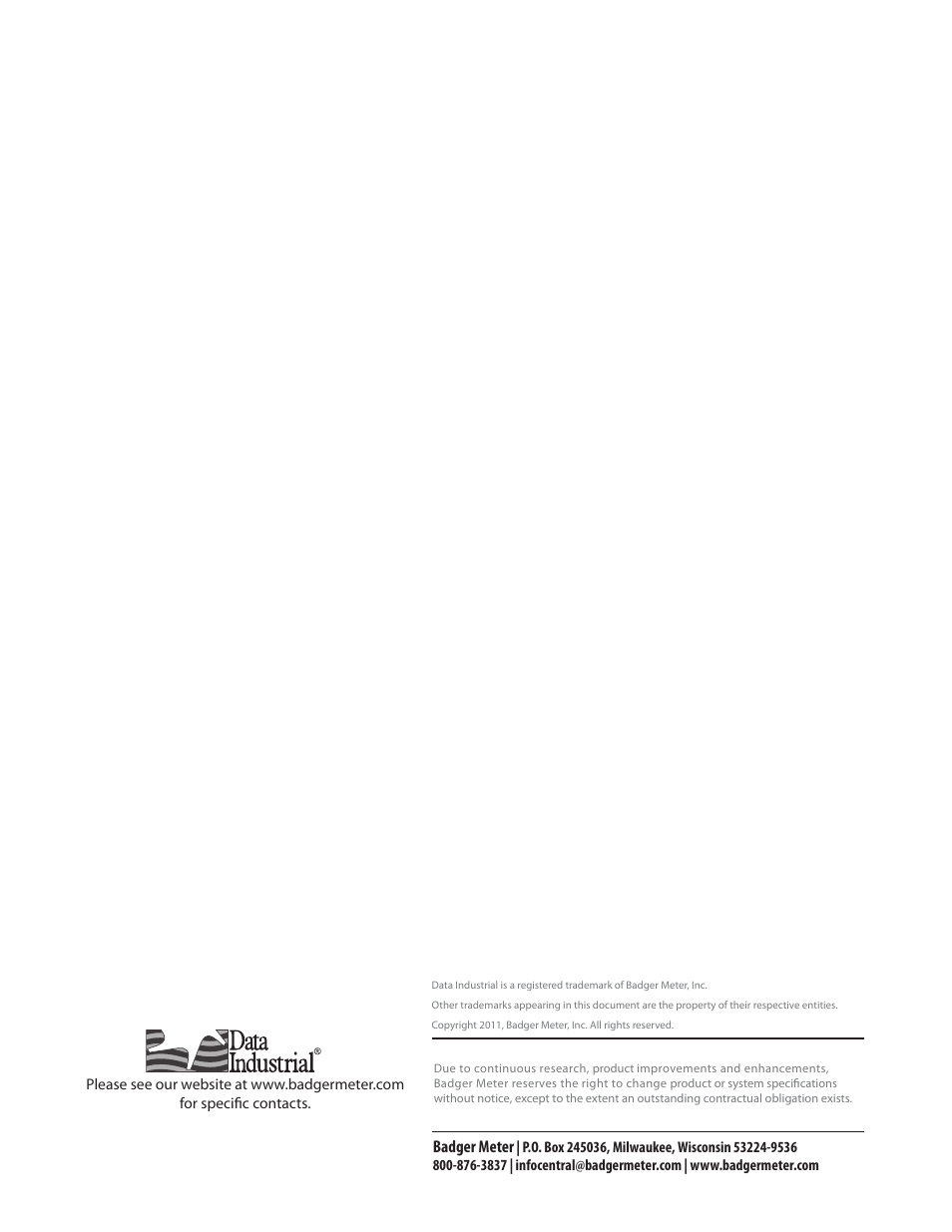 Badger meter | Badger Meter 380 Series Btu System User Manual | Page 14 / 14