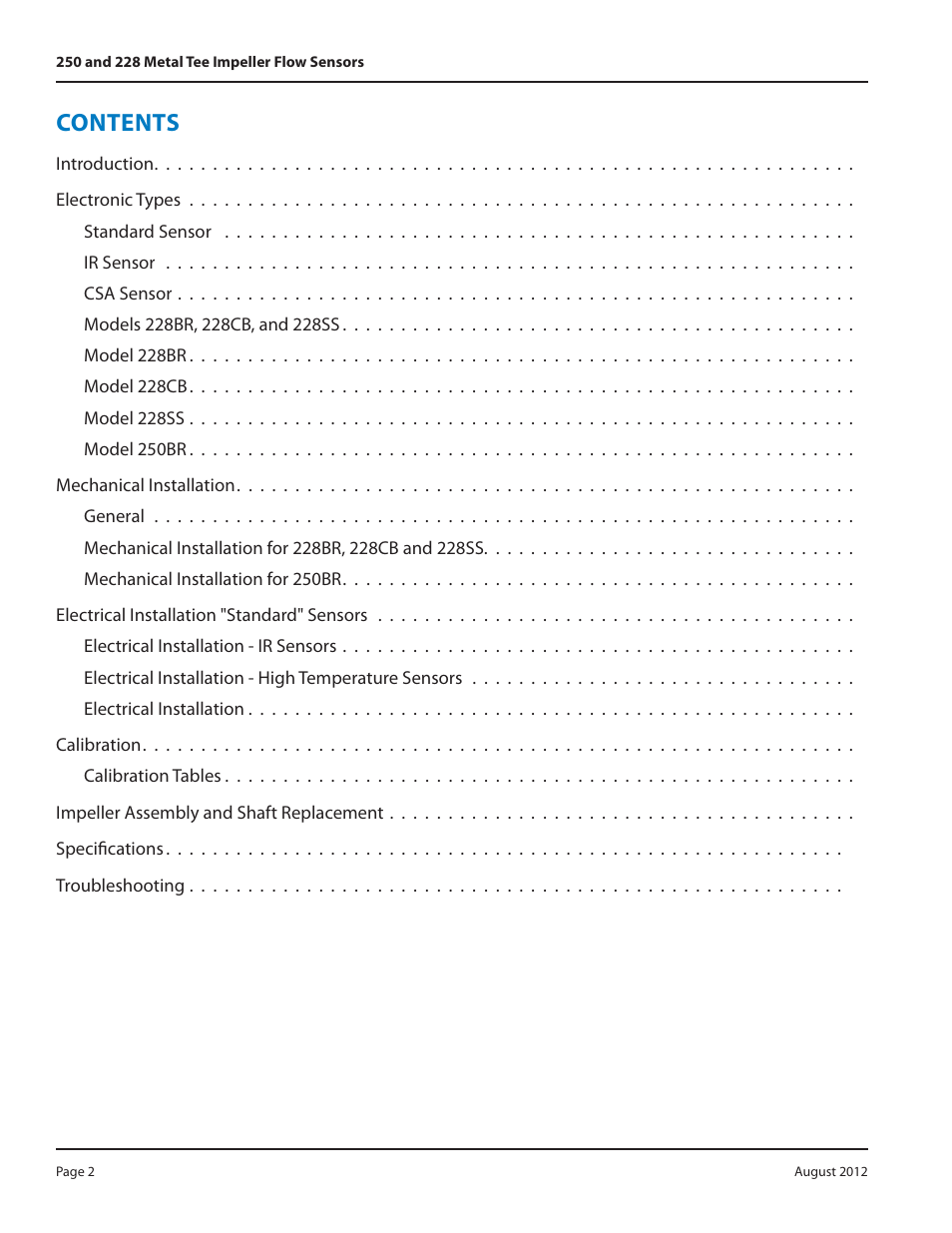 Badger Meter Irrigation Sensors - 1/2 and larger" User Manual | Page 2 / 16
