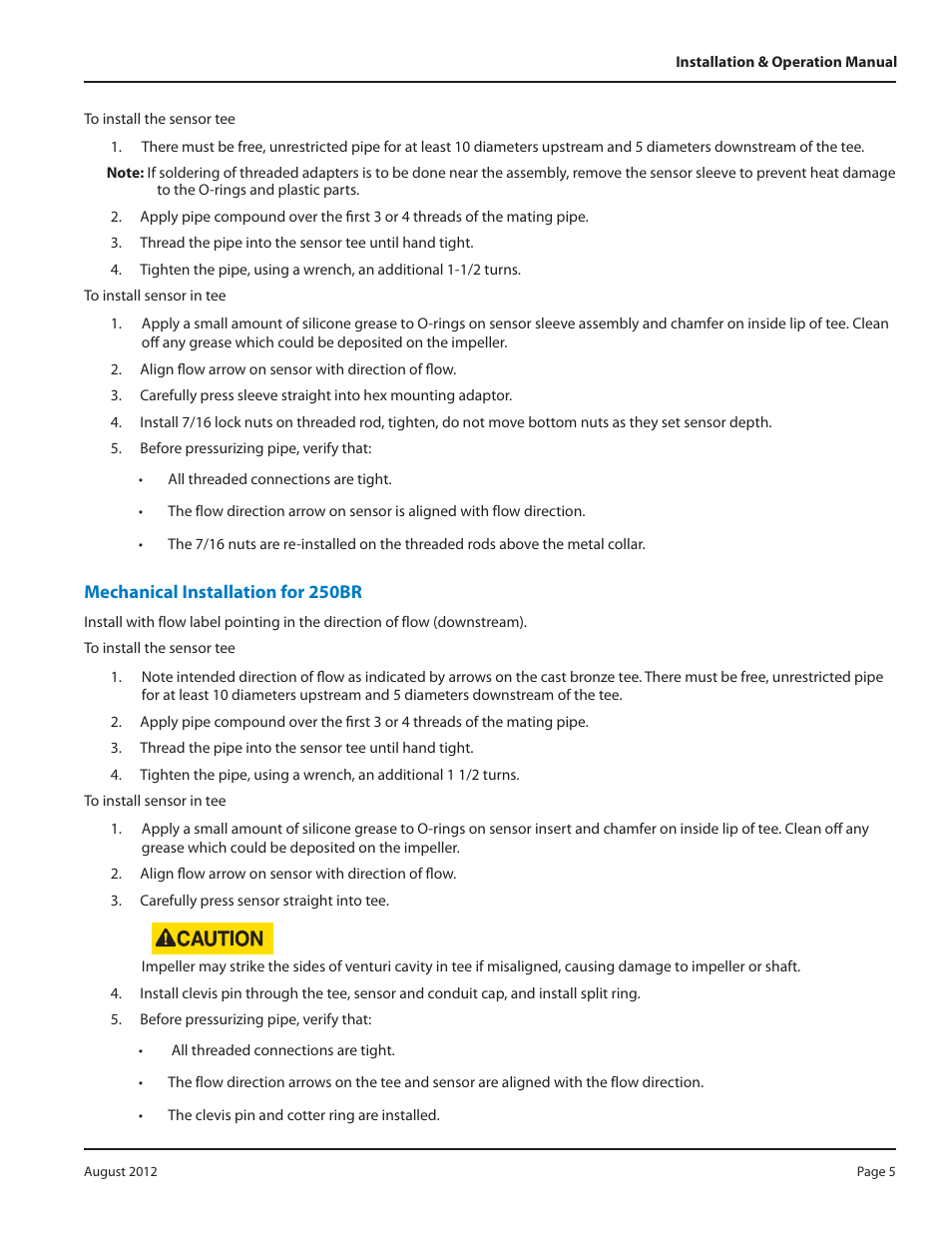 Badger Meter Irrigation Sensors - 1/2 and larger" User Manual | Page 5 / 16
