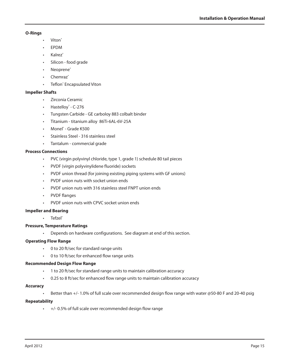 Badger Meter Series 4000 Sensor - 1/2, 3/4", 1" User Manual | Page 15 / 20