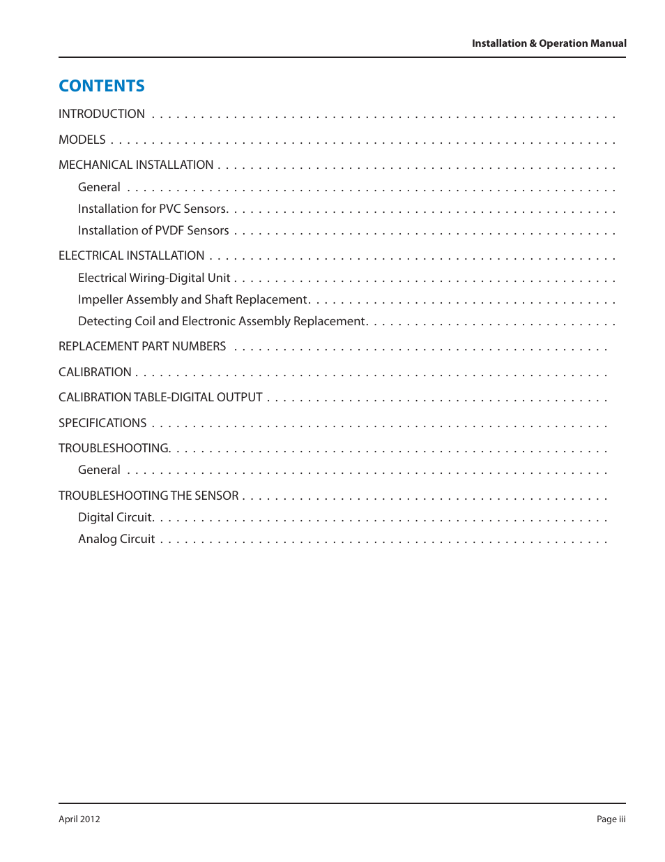 Badger Meter Series 4000 Sensor - 1/2, 3/4", 1" User Manual | Page 3 / 20
