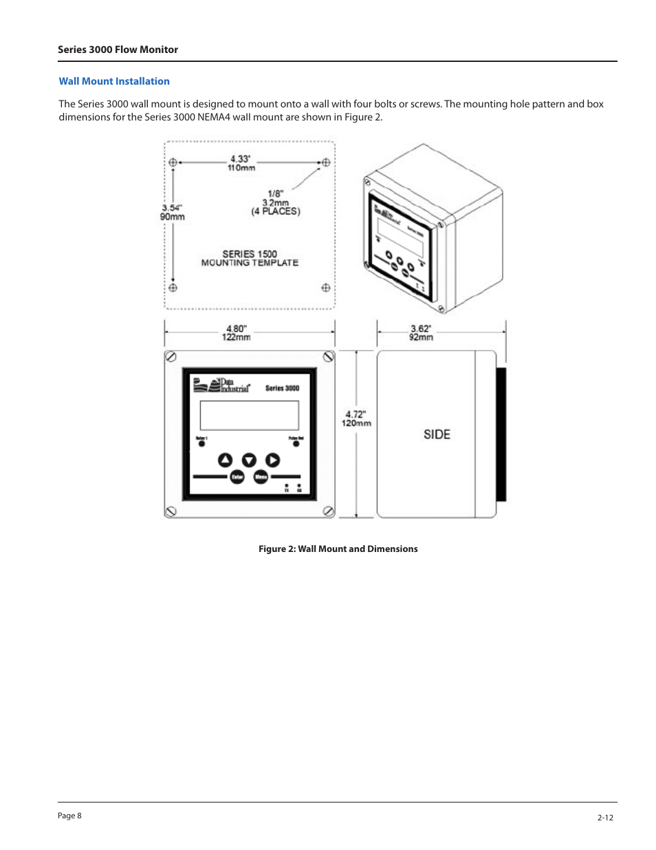 Badger Meter 3100 Series Flow Monitor User Manual | Page 8 / 24