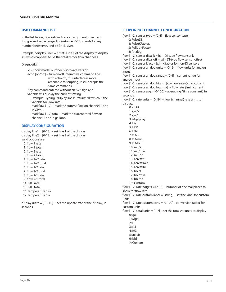 Badger Meter 3050 Series Btu Monitor User Manual | Page 26 / 32