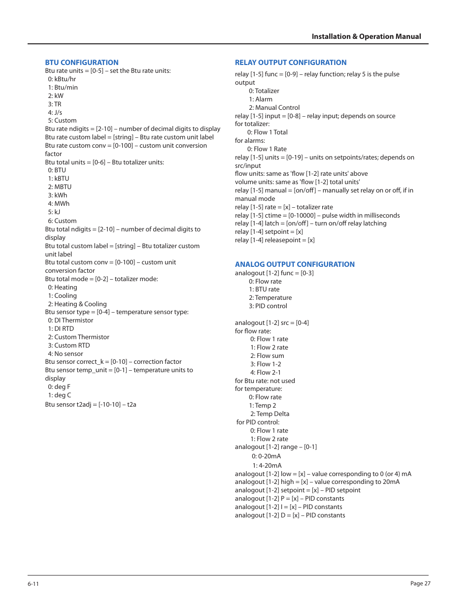 Badger Meter 3050 Series Btu Monitor User Manual | Page 27 / 32