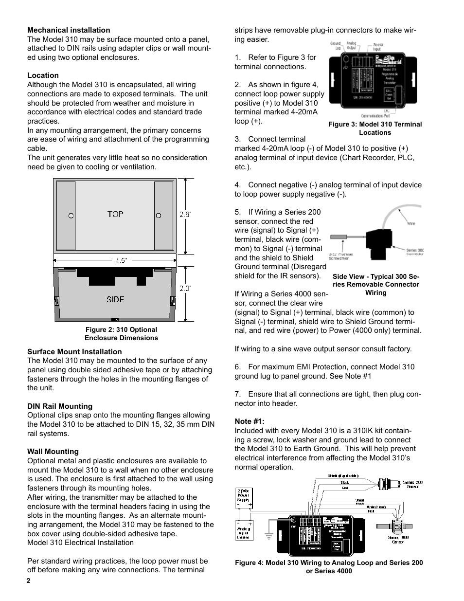 Badger Meter Series 310 Analog Transmitter User Manual | Page 2 / 4