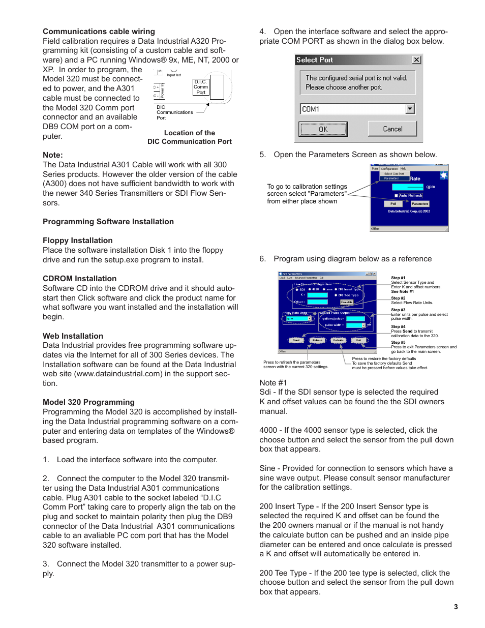 Communications cable wiring, Cdrom installation, Web installation | Badger Meter Series 320 Pulse Transmitter User Manual | Page 3 / 4