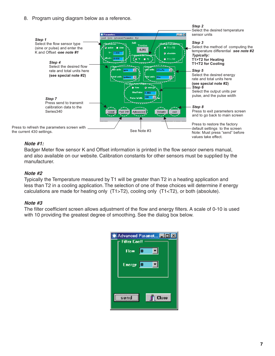 Badger Meter 340LW Series Lonworks Btu Transmitter User Manual | Page 7 / 15