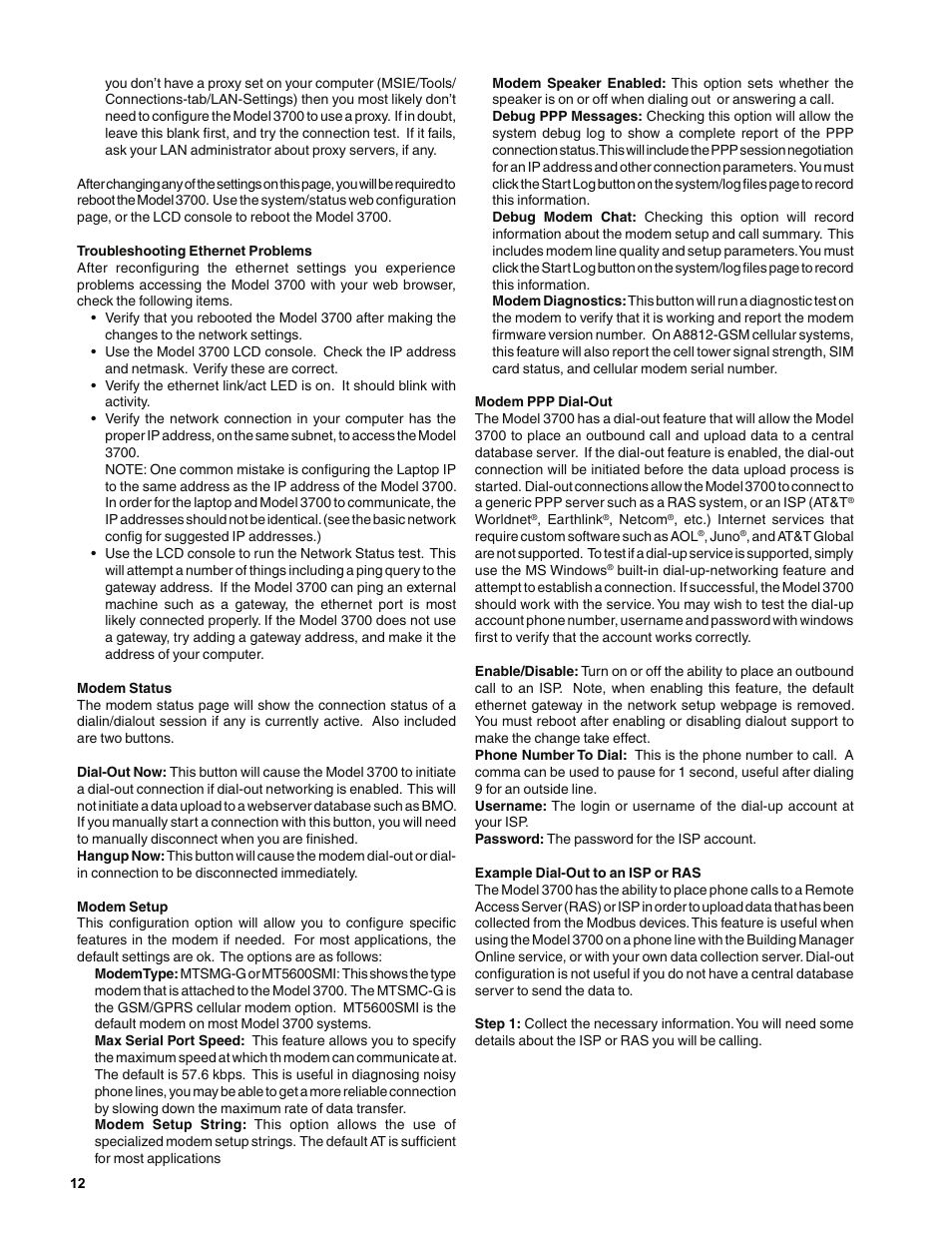Badger Meter Model 3700 Data Acquisition Server User Manual | Page 12 / 24