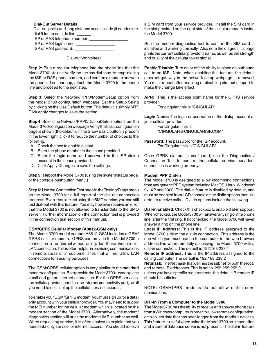 Badger Meter Model 3700 Data Acquisition Server User Manual | Page 13 / 24