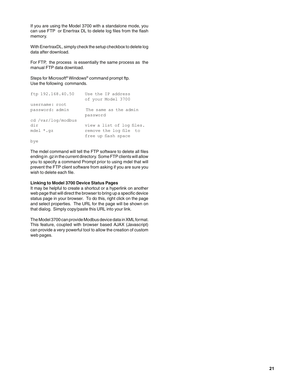 Badger Meter Model 3700 Data Acquisition Server User Manual | Page 21 / 24