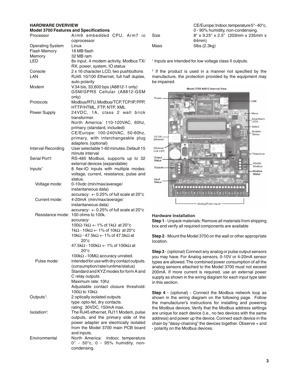 Badger Meter Model 3700 Data Acquisition Server User Manual | Page 3 / 24
