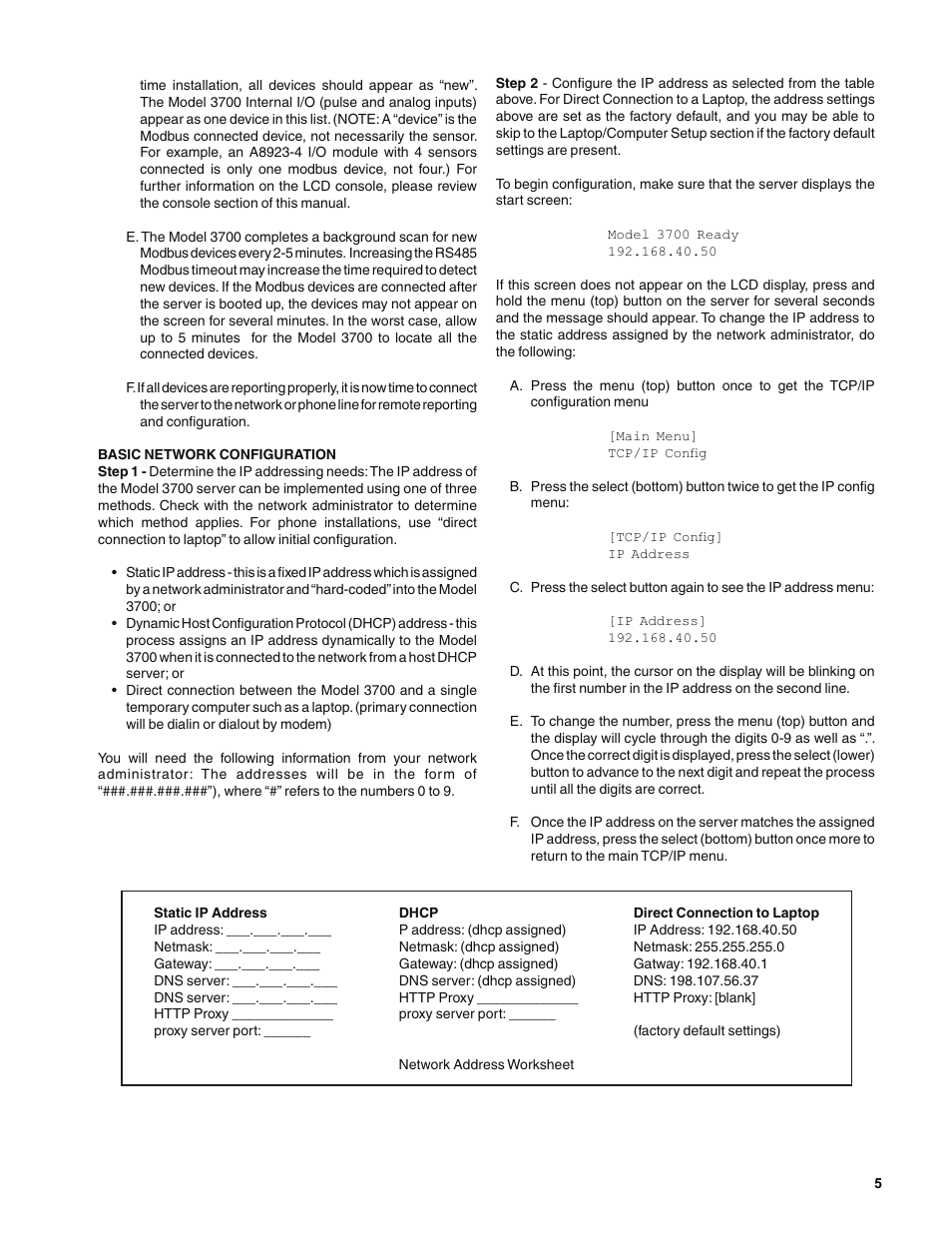 Badger Meter Model 3700 Data Acquisition Server User Manual | Page 5 / 24