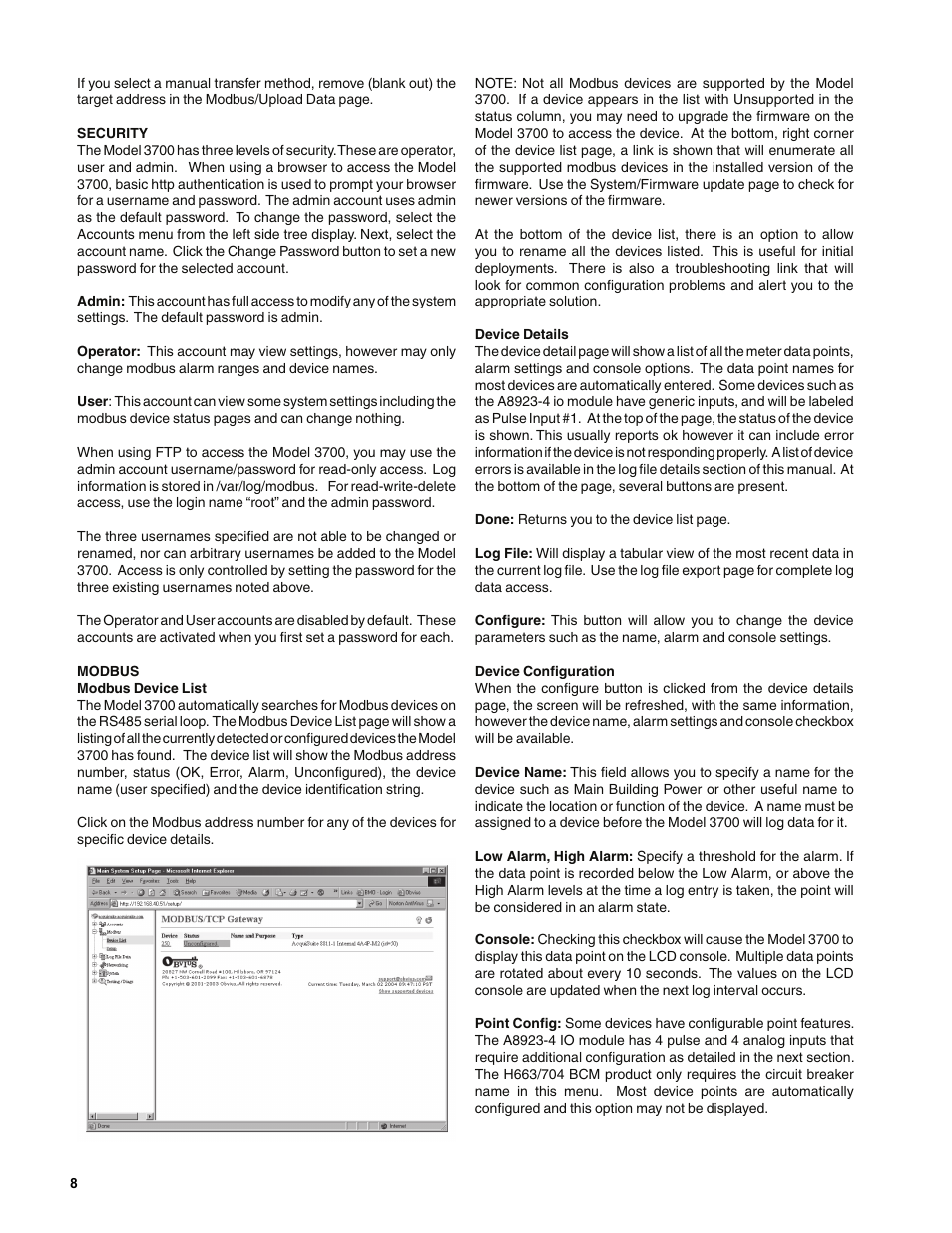 Badger Meter Model 3700 Data Acquisition Server User Manual | Page 8 / 24