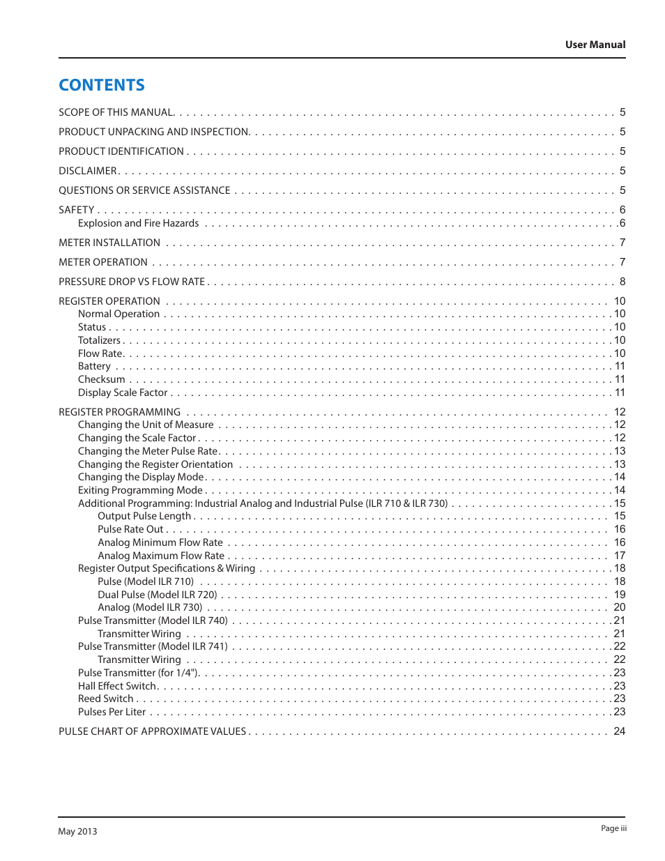 Badger Meter Model IOG User Manual | Page 3 / 24
