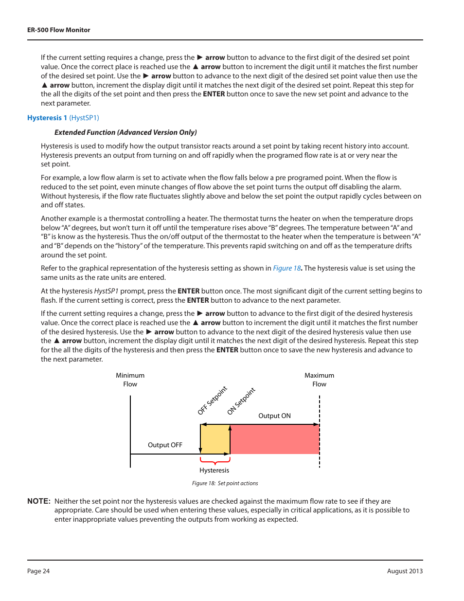 Figure 18: set point actions, Figure 18: set point actions 24 | Badger Meter Model IOG User Manual | Page 24 / 40