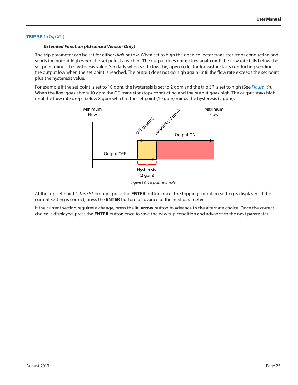 Figure 19: set point example, Figure 19: set point example 25 | Badger Meter Model IOG User Manual | Page 25 / 40