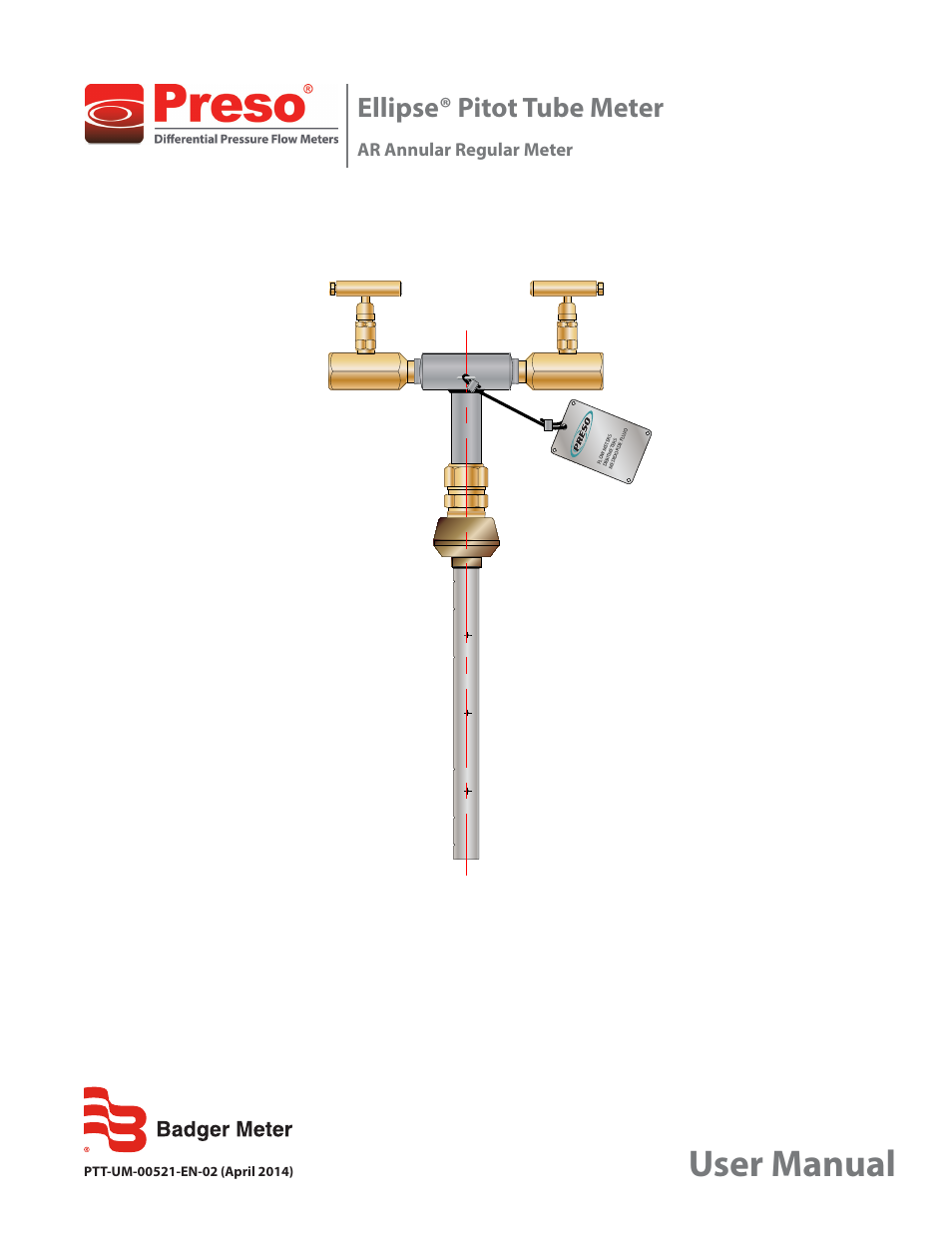 Badger Meter AR - Regular (2 to 72")" User Manual | 8 pages