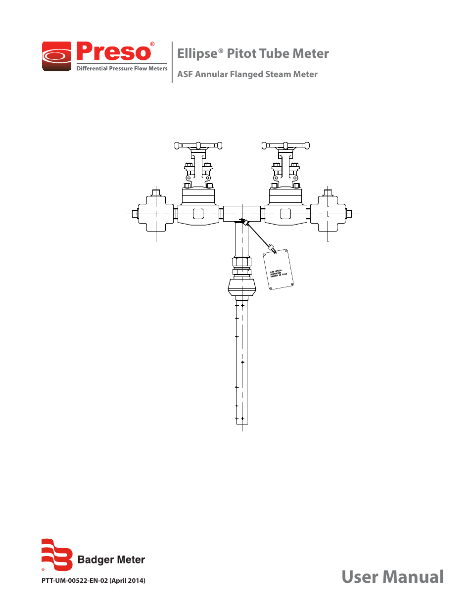 Badger Meter ASF - Steam (2 to 48")" User Manual | 8 pages