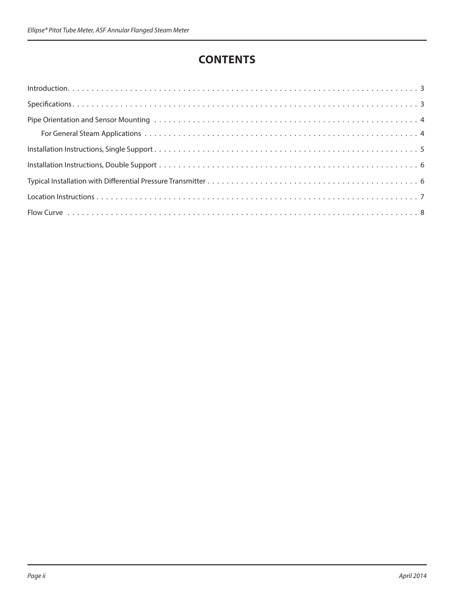 Badger Meter ASF - Steam (2 to 48")" User Manual | Page 2 / 8