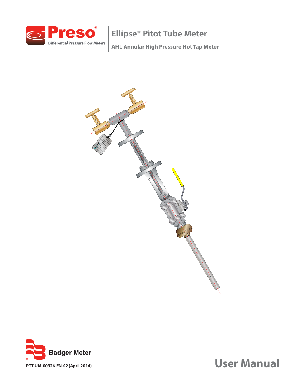 Badger Meter AHL - Hot Tap, High Pressure (2 to 30")" User Manual | 8 pages