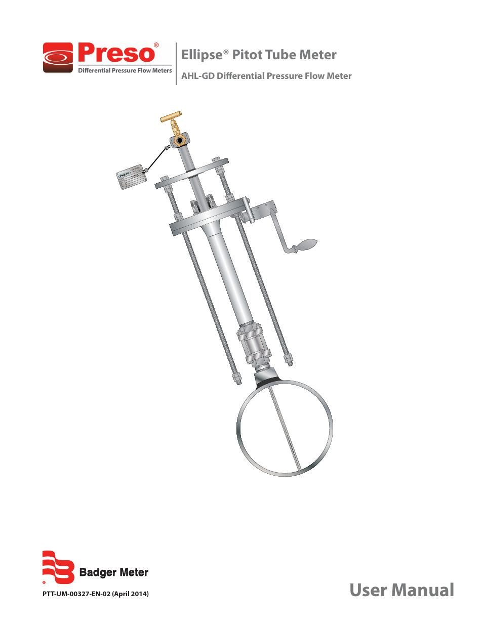 Badger Meter AHL-GD - Hot Tap, High Pressure (2 to 72")" User Manual | 8 pages