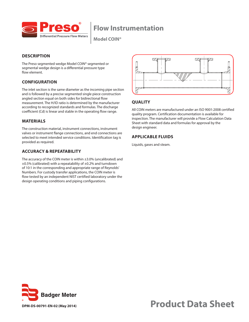 Badger Meter MassCOIN User Manual | 2 pages