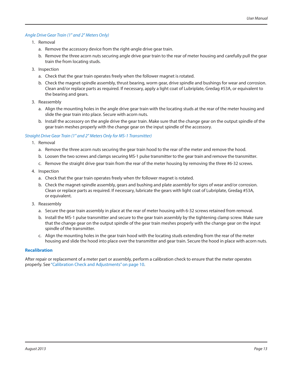 Badger Meter Oscillating Piston Meter User Manual | Page 13 / 16