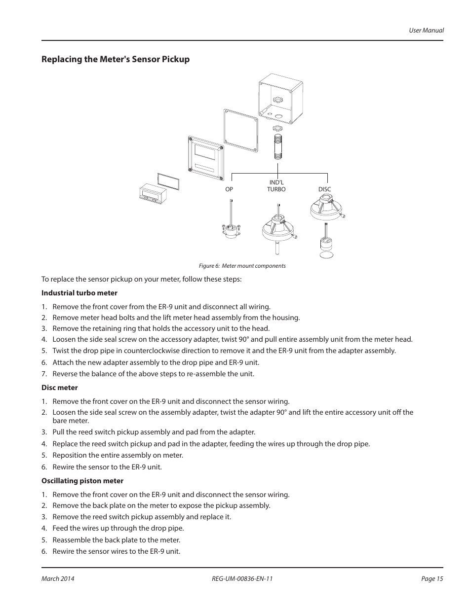 Replacing the meter's sensor pickup | Badger Meter Registers User Manual | Page 15 / 16
