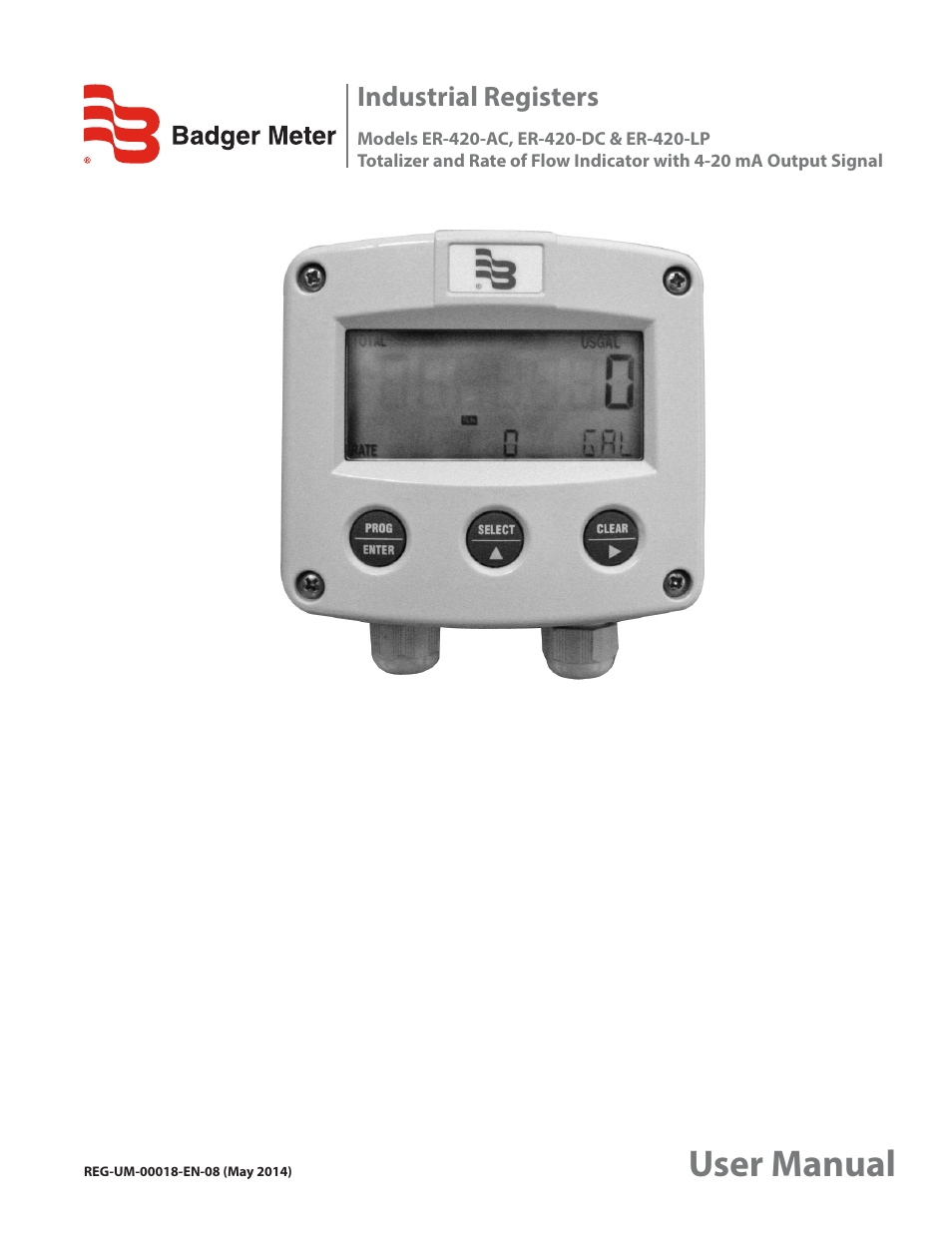 Badger Meter Registers User Manual | 40 pages