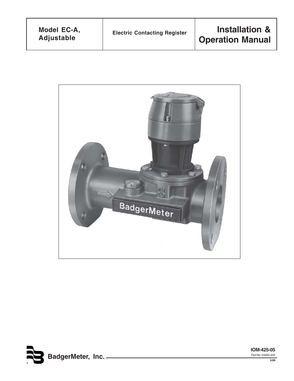 Badger Meter Registers User Manual | 4 pages