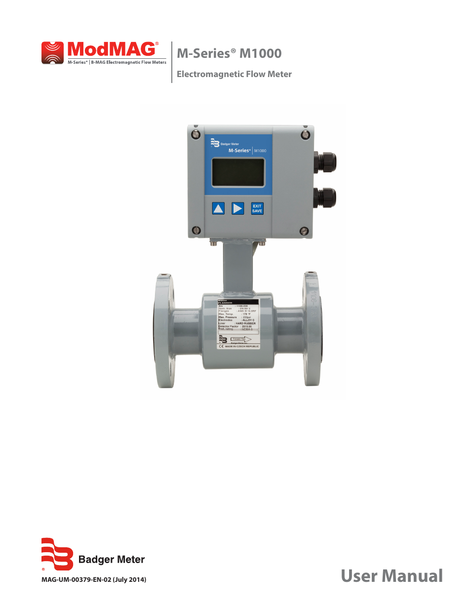 Badger Meter M-Series M1000 User Manual | 32 pages