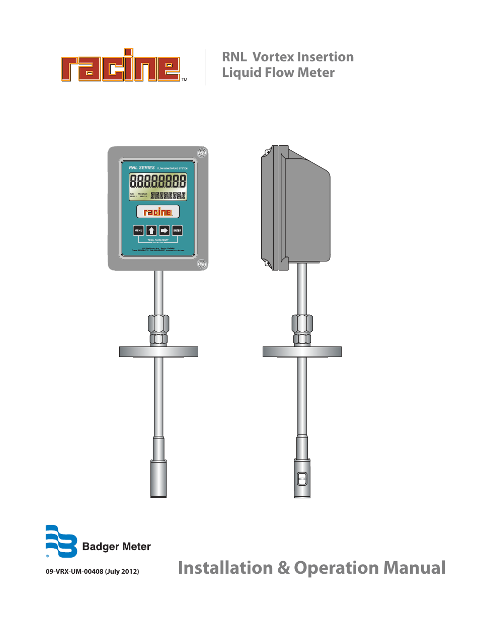 Badger Meter Vortex Meters User Manual | 32 pages