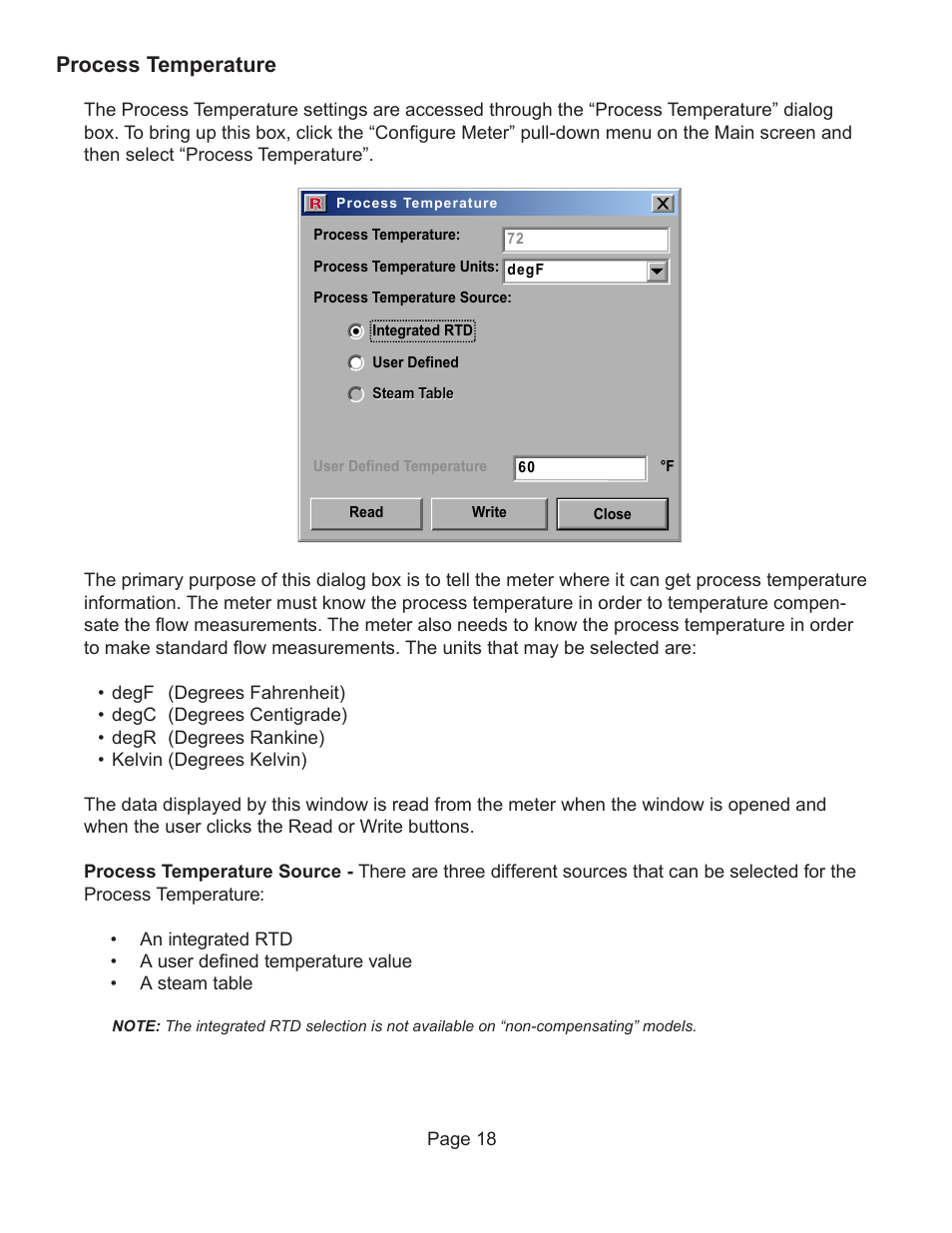 Process temperature | Badger Meter Vortex Meters User Manual | Page 20 / 47