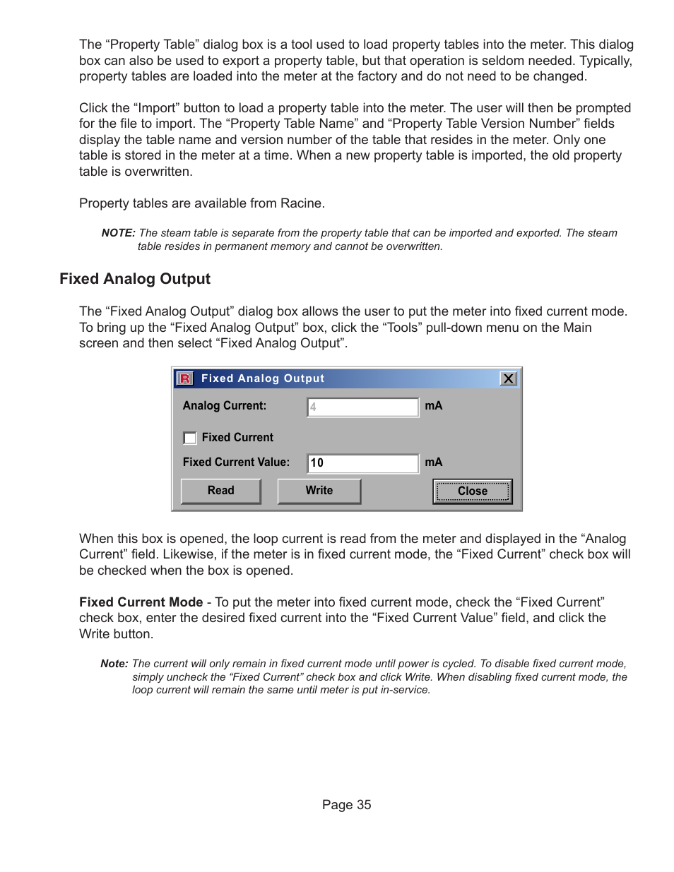 Fixed analog output | Badger Meter Vortex Meters User Manual | Page 37 / 47